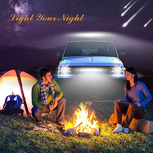 JAHURD 120W 22Inch Spot Flood Combo Beam Light Bar (Including 1x Wiring Harness Kit Accessory)