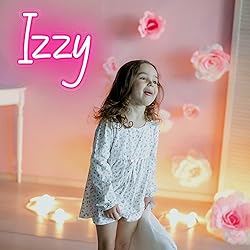 attneon Izzy Name Neon Sign for Wall Decor,LED Name