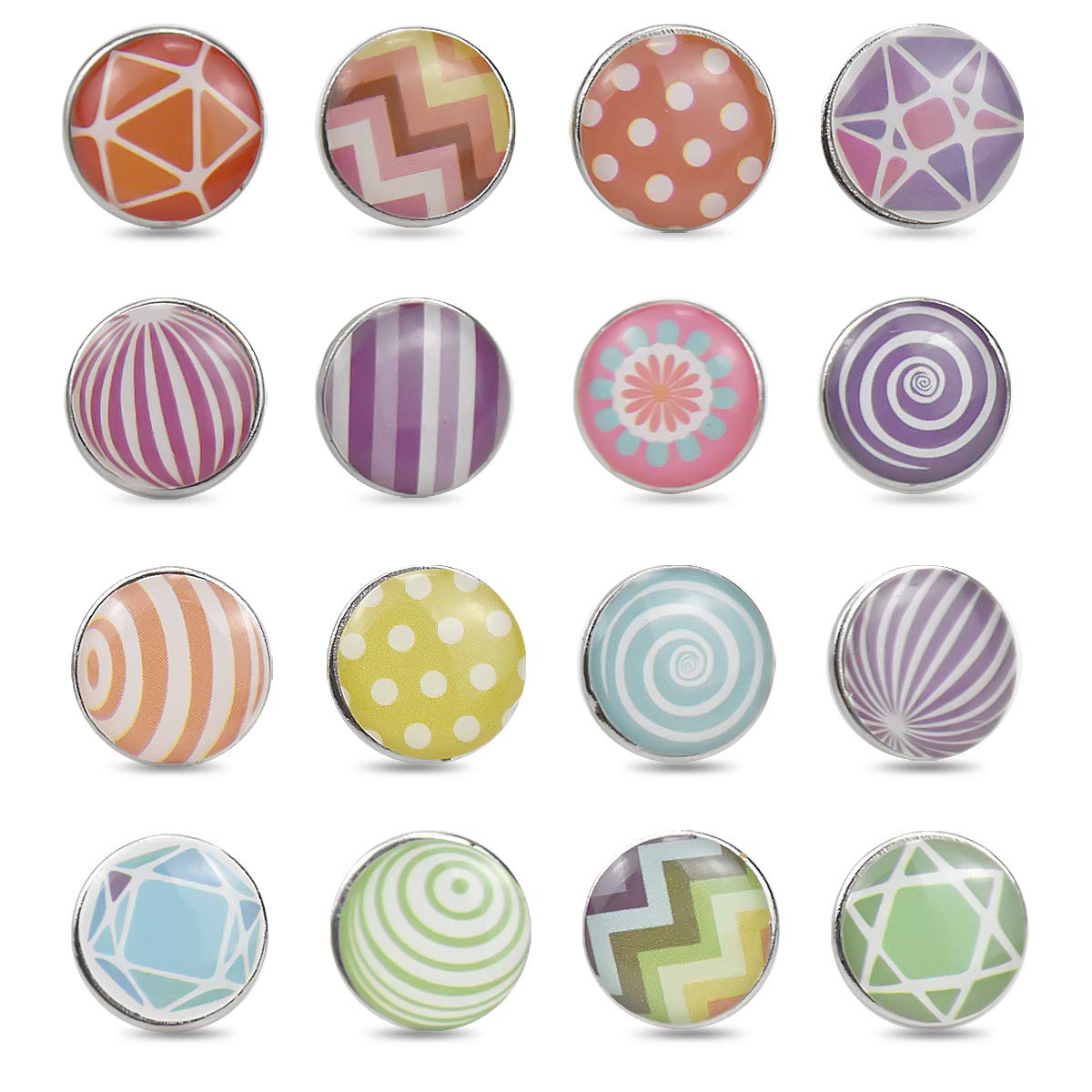 Dokpav 100PCS Decorative Drawing Pins, Creative Fashion Push Pins, Decorative Thumbtacks, Polka Dots Mushroom Shape Pushpin, Metal Thumb Tacks for Wall Maps, Photos, Bulletin Board, Cork Boards