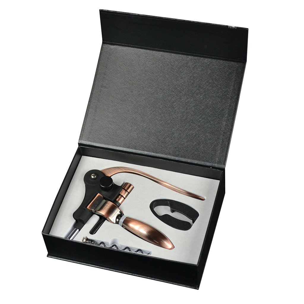 Ovonni Tire Bouchon Ouvre Bouteille Vin Screwpull en Zamak avec Coupe Capsule 2 en 1- Couleur Cuivre Rétro Nostalgique Style