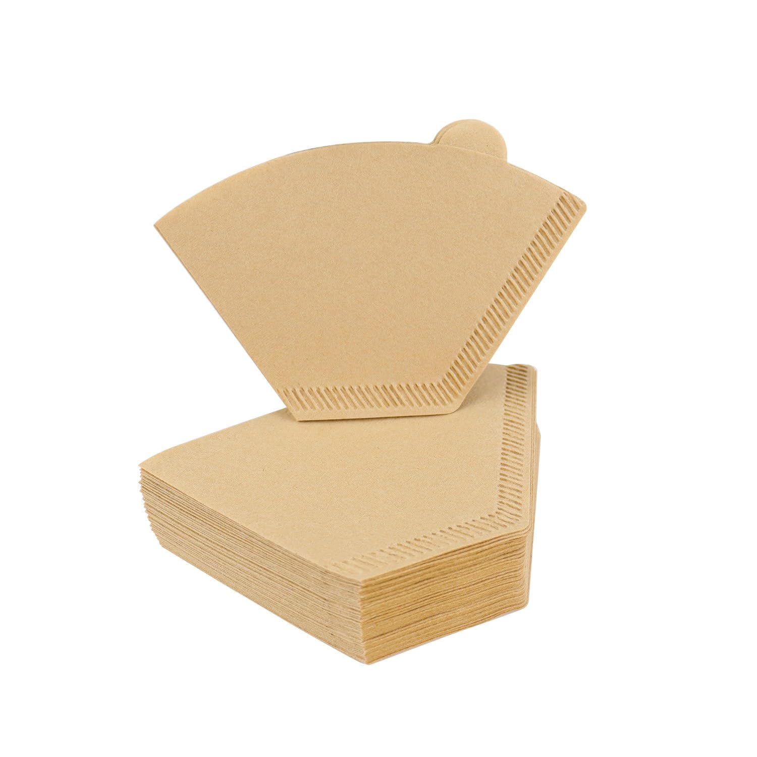 Photo 1 of 100 Count Cone Coffee Filters Unbleached Cone Filters Disposable Natural Paper Filter Compatible with Pour Over & Drip Coffee Maker (Brown)