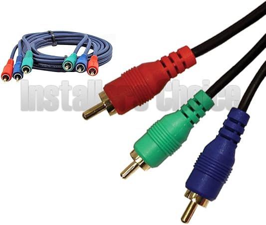 Amazon Com 50ft Component Video Cable 3 Rca Rgb Hdtv Dvd Vcr Ypbpr Gold Plated Computers Accessories