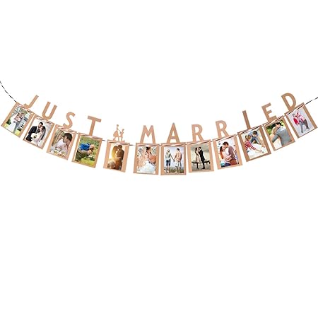 Banners Garlands Luoem Just Married Bunting Garland Banner