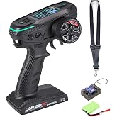 Dumborc DDF-350 RC Radio Transmitter and Receiver with Gyro Digital Screen 10 Channel Remote and Receiver with Battery for RC Cars Boats Tanks
