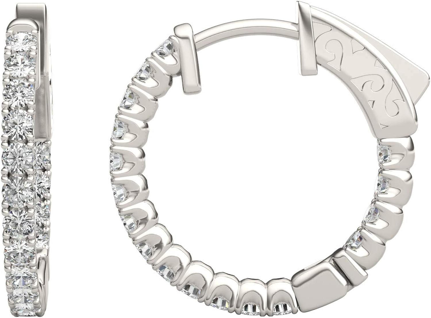 14K White Gold Moissanite by Charles \u0026 