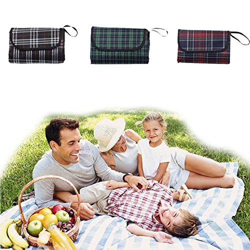 Oksale 59 x 71 Inch Moistureproof Beach Flannelette Blanket Camping Mat Placemat for Outdoor Picnic (Green)