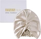 ZIMASILK 22 Momme Silk Sleep Cap 100% Mulberry Beige