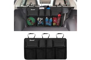 HANEMIA Car Trunk Organizer and Storage, Backseat Hanging Organizer, Super Capacity, Durable, Trunk Organizer for SUV, Van (Black)
