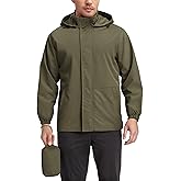 COOFANDY Rain Jacket Men Waterproof Lightweight Packable Raincoat Hooded Windbreaker For Hiking Golf Running