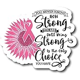 You Never Know How Strong... Breast Cancer Awareness Month | Great Gift Idea|Single |5 Inch Magnet | Made in The USA | Car Auto Tool Box RefrigeratorMagnet | FBMMAG11705