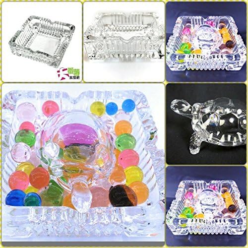 Supermall Imported Tortoise House Glass Crystal Tortoise In Plate 4X4 Inch