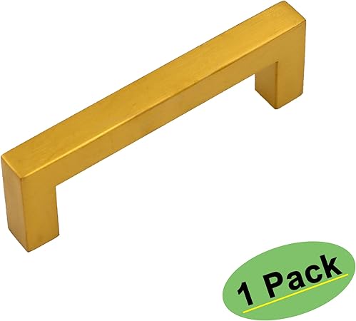 3 5 Inch Drawer Pulls Gold 1 Pack Homdiy Hdj12gd Brass Cabinet