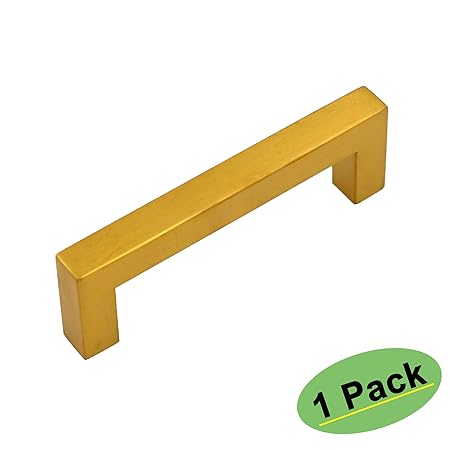 3 5 Inch Drawer Pulls Gold 1 Pack Homdiy Hdj12gd Brass Cabinet