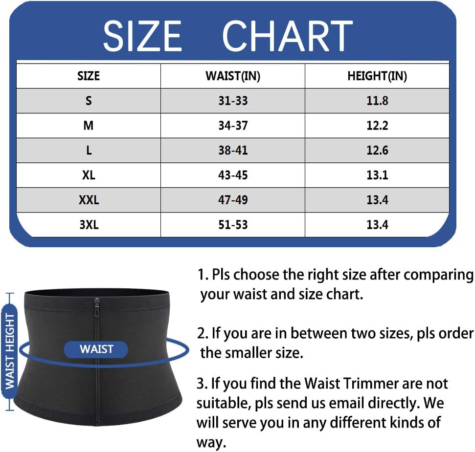 Nanooer Waist Trainer for Men, Waist Trimmer Sauna Sweat Workout Shaper: Sports & Outdoors