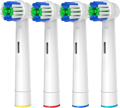 Genkent Replacement Toothbrush Heads for Oral-B Braun 4 Pack Pro 500 1000 1500