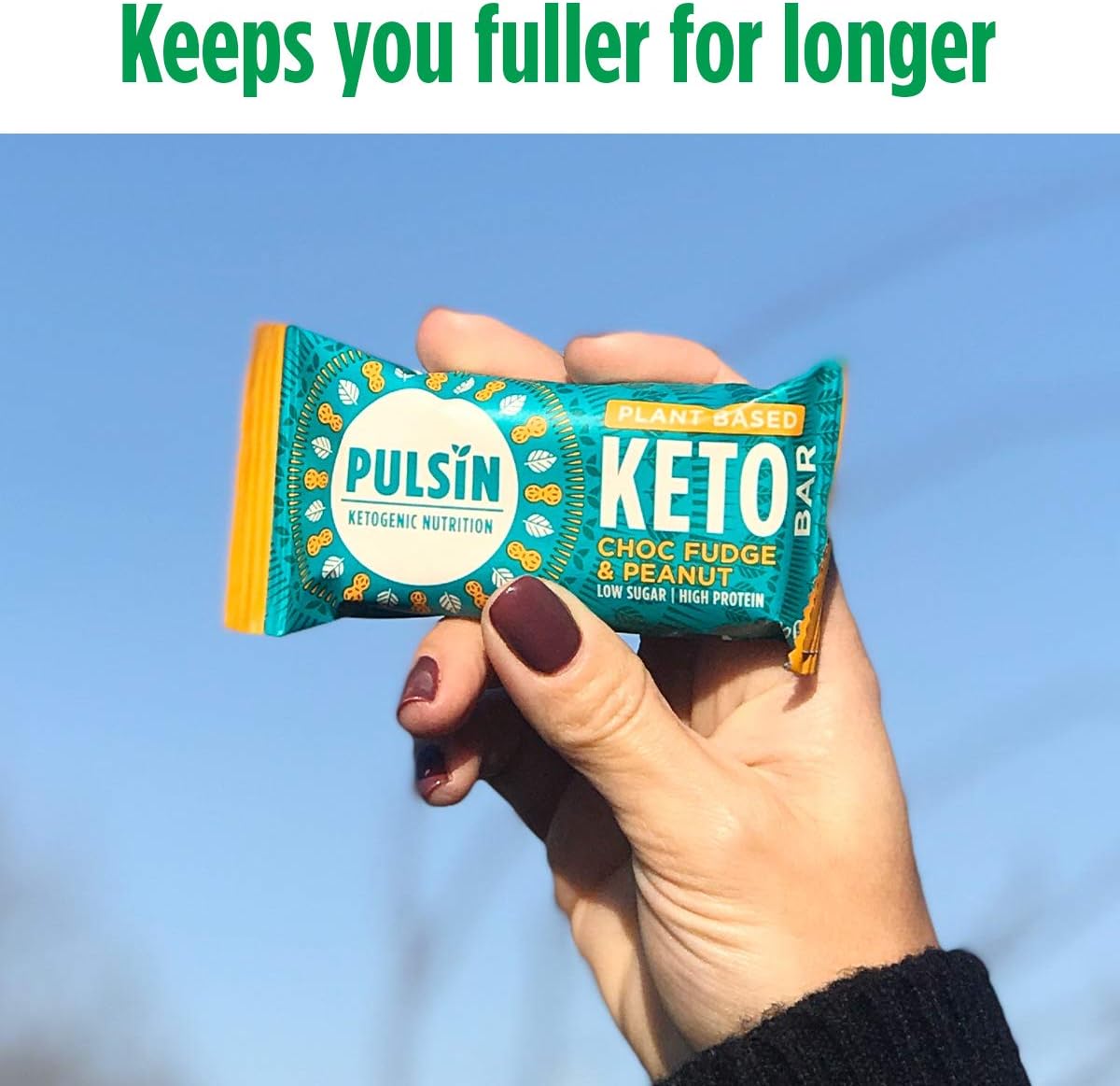 Pulsin, Keto Protein Bars, Mint Choc, 50g x18, 12.7g Protein, 16.0g Fat, 8.5g Carbs, Gluten Free, Plant Based - Image 5