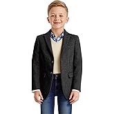 Retro Tweed Boys Suit Blazer Herringbone Jacket for Kids Slim Fit Classic Sport Coat Formal Kid Tuxedo Prom Party Wear