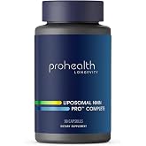 ProHealth Liposomal NMN Pro Complete | NMN Supplement | Uthever | 90 Ct | Liposomal NMN formula supports cellular energy, NAD+ production &amp; healthy aging with trans-resveratrol and TMG | 1 Pack