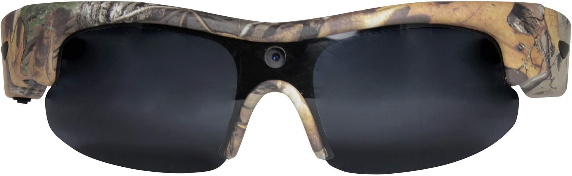 Moultrie Hunting Fishing Sport Camo Glasses w/Built-in Video Camera (2 Pack)