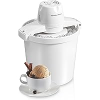 Hamilton Beach Electric Automatic Ice Cream Maker & Frozen Yogurt Machine, Makes Custard, Sorbet, Gelato and Sherbet, 4 Quart