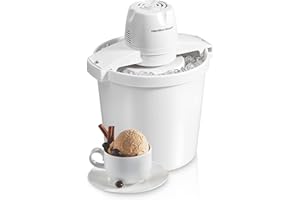 Hamilton Beach Electric Automatic Ice Cream Maker & Frozen Yogurt Machine, Makes Custard, Sorbet, Gelato and Sherbet, 4 Quart, White
