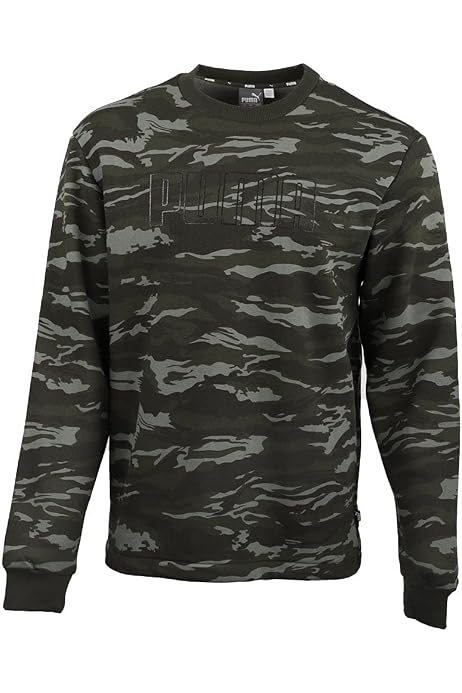 puma camouflage hooded shirts & tops