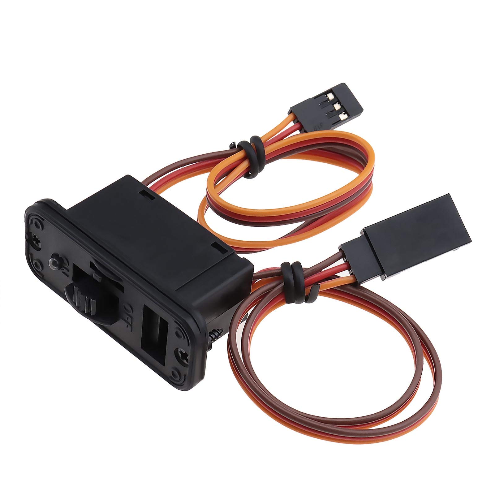 Be In Your Mind RC Receiver Switch LED 3 Way Battery On/Off Power Switch Cable with 3 Pin JR Futaba Connector for RC Airplane Boat Accessories