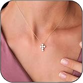 STONEFANS Gold Cross Necklace - Cute 14k Dainty Pendant Plated Chain Diamond Cross Necklace for Women Trendy Simple Non Tarnish Prom Jewelry Bridesmaid Gifts