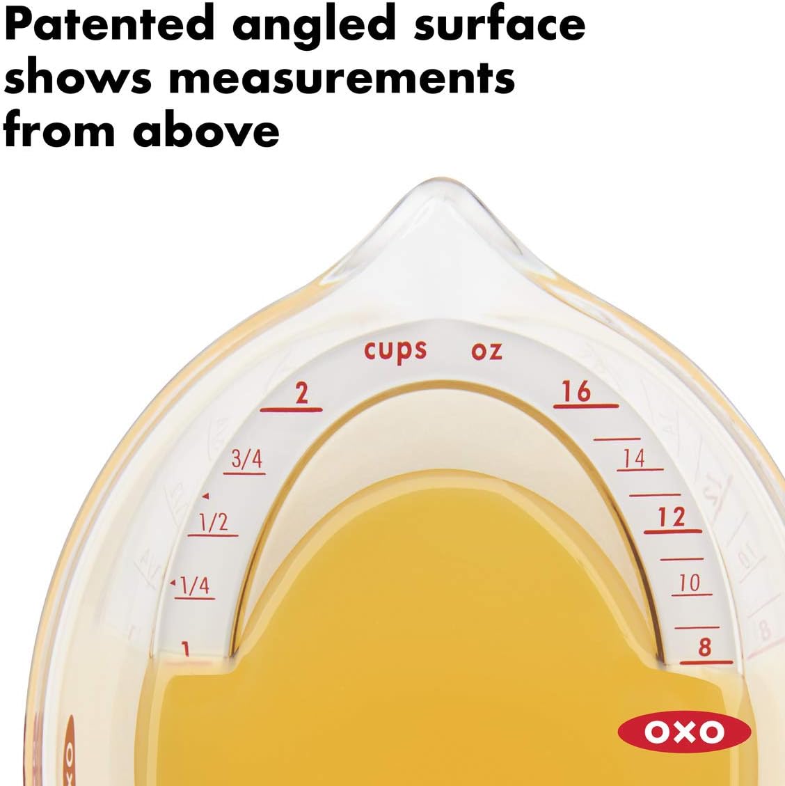 OXO Good Grips 2-Cup Angled Measuring Cup, Clear, 2 Cup: Home & Kitchen