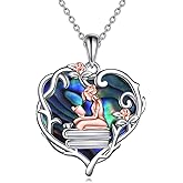 YFN 925 Sterling Silver Book Lover Necklace Reading Pendant for Women Christmas Graduation Gift Jewelry for Student Friends Classmate Book Lover