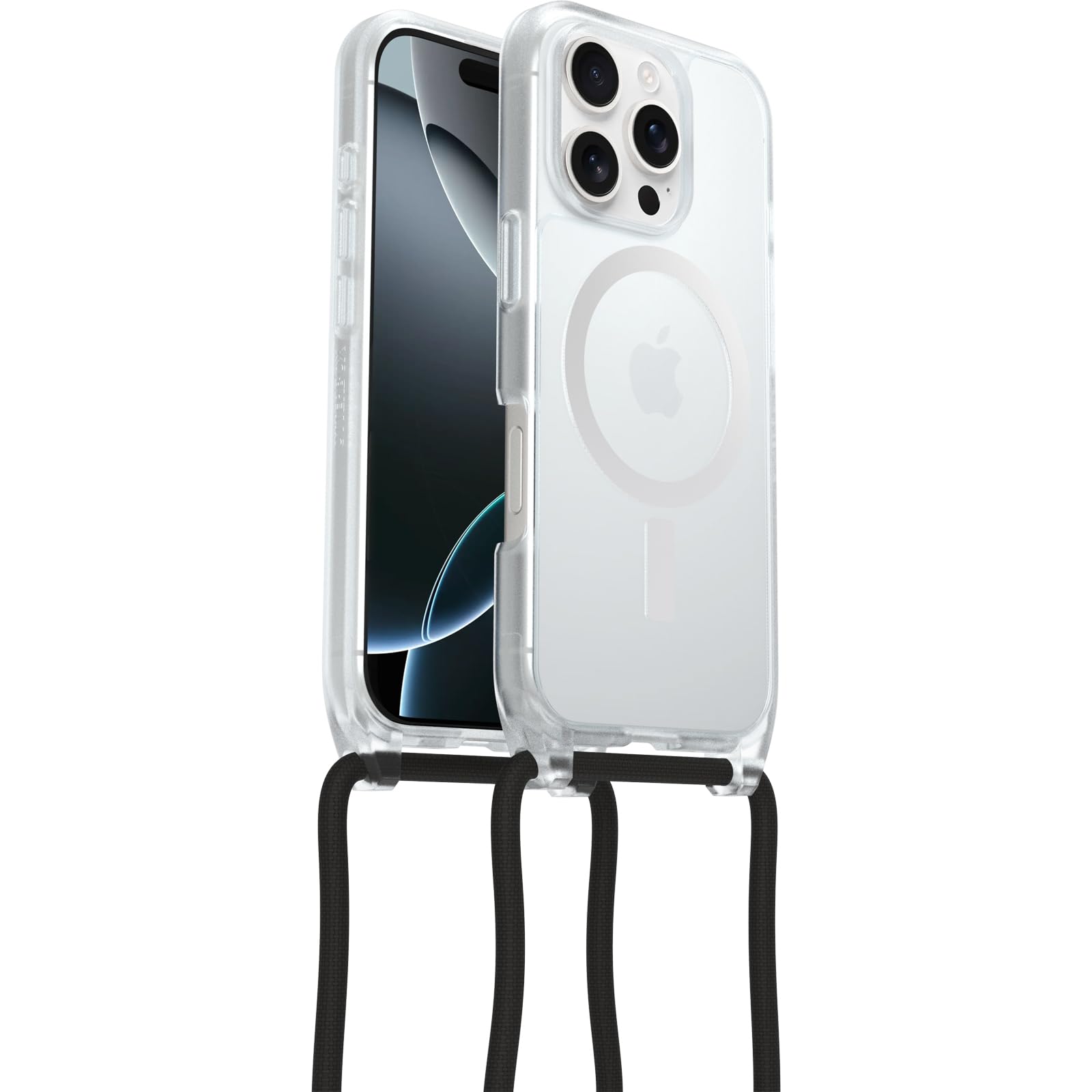 OtterBox React Series Necklace MagSafe Case for iPhone 16 Pro, Ultra-Slim, Protective Case with Adjustable and Detachable Necklace Strap, Tested to Military Standard, Clear — image 1