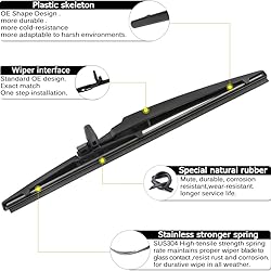 AUTOBOO 22"+20" Windshield Wipers with 12 Inch Rear