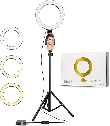 selfie anillo de luz con tripode y soporte para telefono circulo luces led para fotografia vlogging video maquillaje en vivo vapor