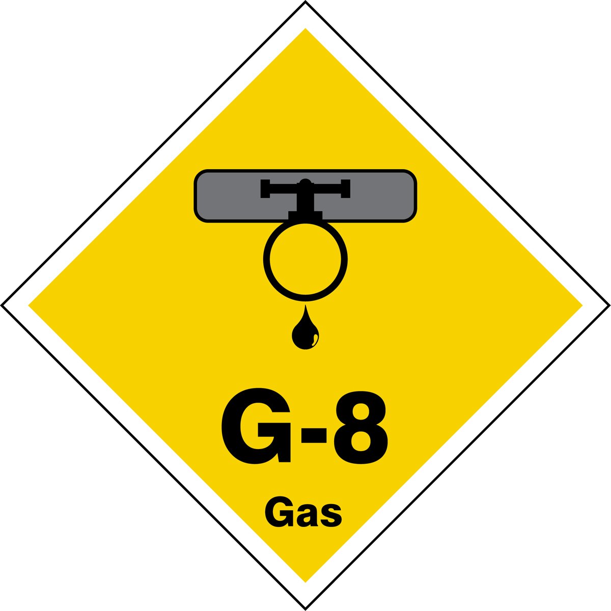 Business Industrial Pipe Markers 2 5 W X 2 5 L 2 5 W X 2 5 L Accuform Tdk408xvm Adhesive Dura Vinylg 8 Gas Energy Source Shape Id Pack Of 5 Gray Black White On Yellow 360gradosevents Es