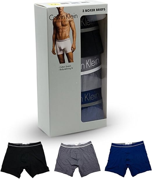 Amazon カルバンクライン Calvin Klein ボクサーパンツ 3枚セット 2タイプ ブラック グレー ブルー 並行輸入品 ボクサー 通販