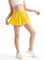 Kids Shorts Yellow with Pocket Drawstring 2 in 1
