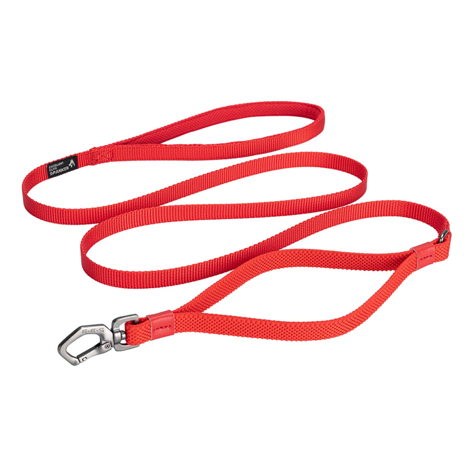 EXCELLENT ELITE SPANKER Nylon Dog Leash Basic Style 5 Feet Long 1/2" Wide Rope for Small Pets Dogs and Cats Training and Walking（Red）
