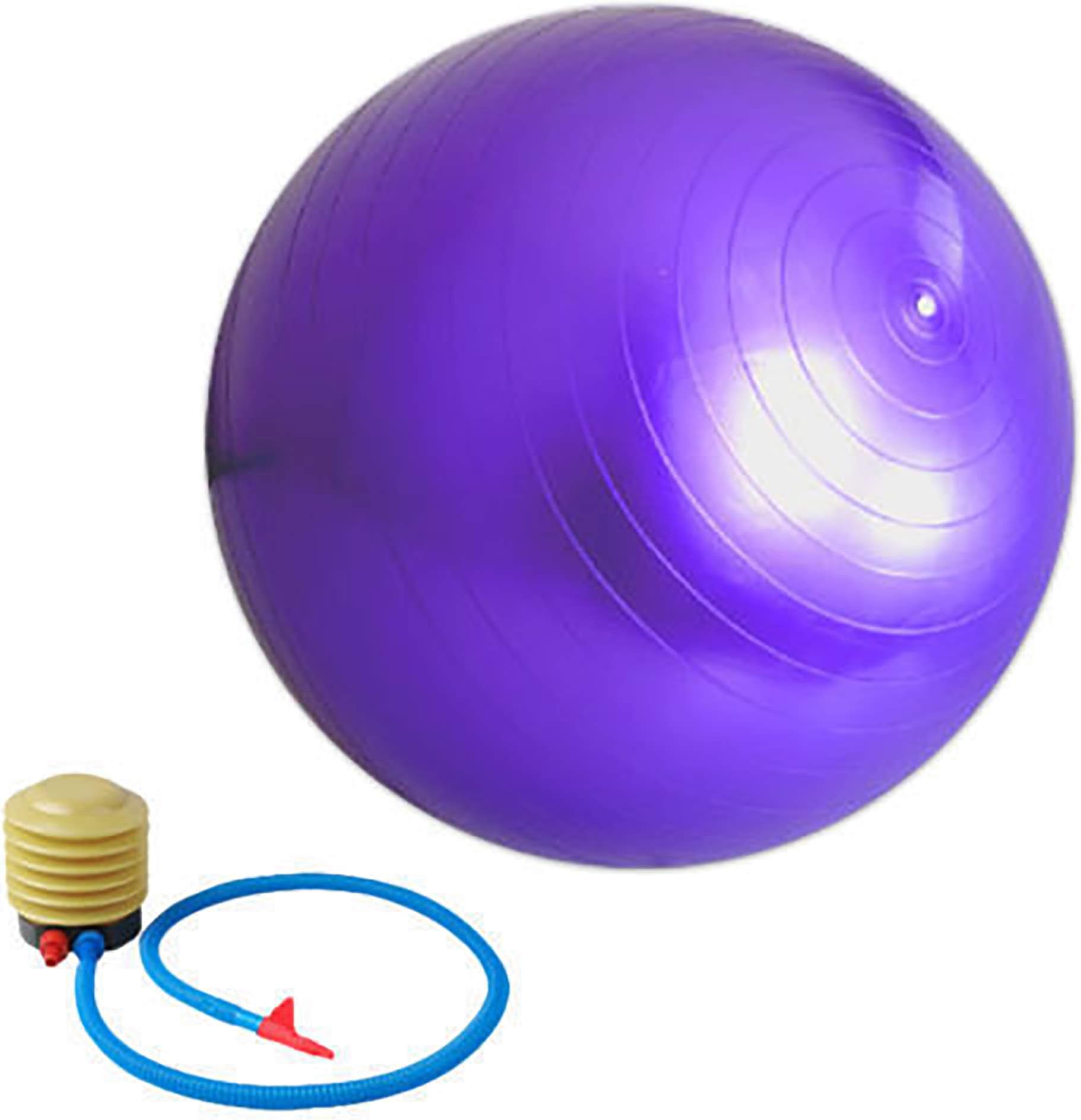 BESTOW Anti Burst Gym Ball with Foot Pump Exercise Non-Slip Stability Anti Burst Yoga Ball (75 cm with Pump) Multi Color