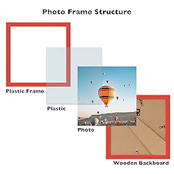 JCJMY 8x8 Picture Frame Red for Wall Hanging or