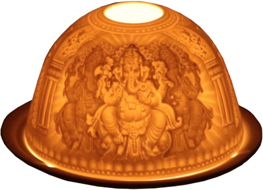 Find Something Different Ganesh Porcelain Tea Light Holder