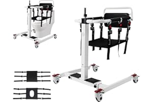 LCDOCTOR Patient Lift Transfer Chair, Wheelchair to Car Transfer Devices, Shower Lift Aids for Elderly,Lightweight Foldable with Cushion - Patient with Padded backrest