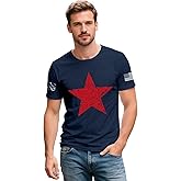 LuxLass American Flag Shirts for Men USA Patriotic T-Shirt 4th of July Tee Tops