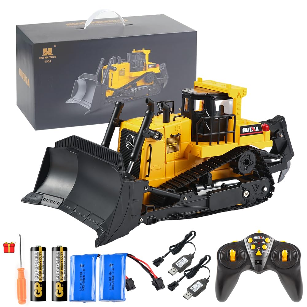 Photo 1 of ***Missing Control***
AOFT TECHNOLOGY HUINA 1554 1/16 Scale Remote Control Bulldozer 2.4GHz 11CH RC Construction Vehicle with Lights & Sound Toy Electric Toys for Kids 6+ Years Old