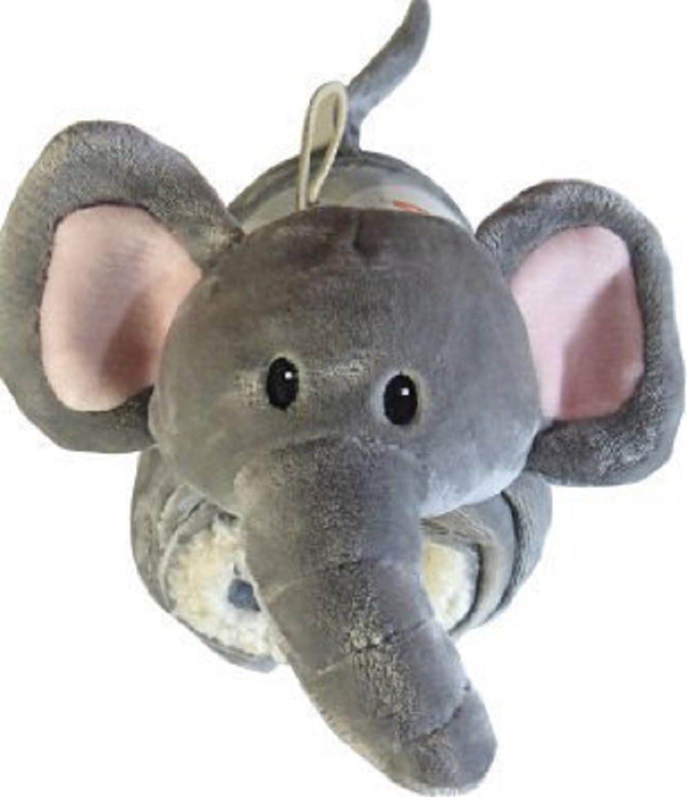 Little Miracles Blanket & Plush Elephant Snuggle Me Sherpa