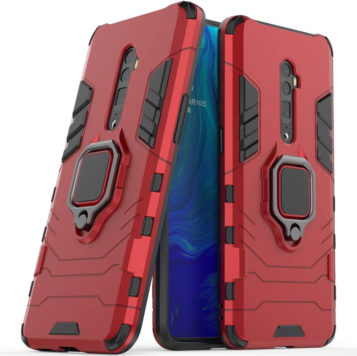 J&H Oppo Reno 10x Zoom Case, Oppo Reno 10x Zoom Stand Case, Oppo Reno 10x Zoom Ring Holder Case, Finger Loop Case with 360 Degree Rotatory Ring Stand for 6.6'' Oppo Reno 10x Zoom