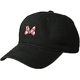 Disney Minnie Mouse Dad Hat, Cotton Adjustable Baseball Cap with Curved Brim