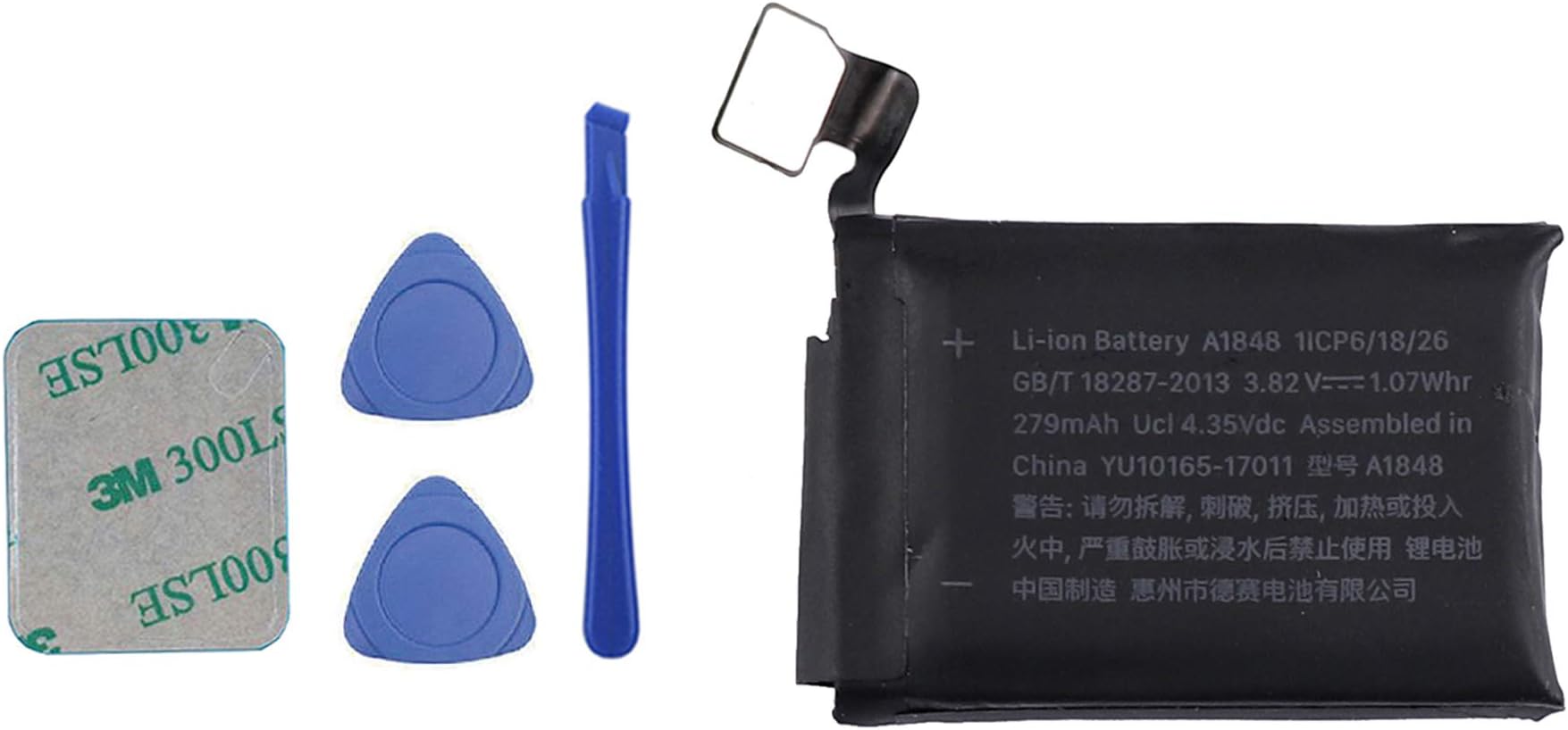 E-YIIVIIL A1848 Replacement Battery Compatible with Watch Series 3 38mm GPS Version A1848 with Toolkit