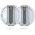 40oz Tumbler Lid for Stanley, Spill Proof Splash Resistant Tumbler Covers,Replacement cover for Stanley Cup Accessory(2 pack) (Beige-grey, 40oz)