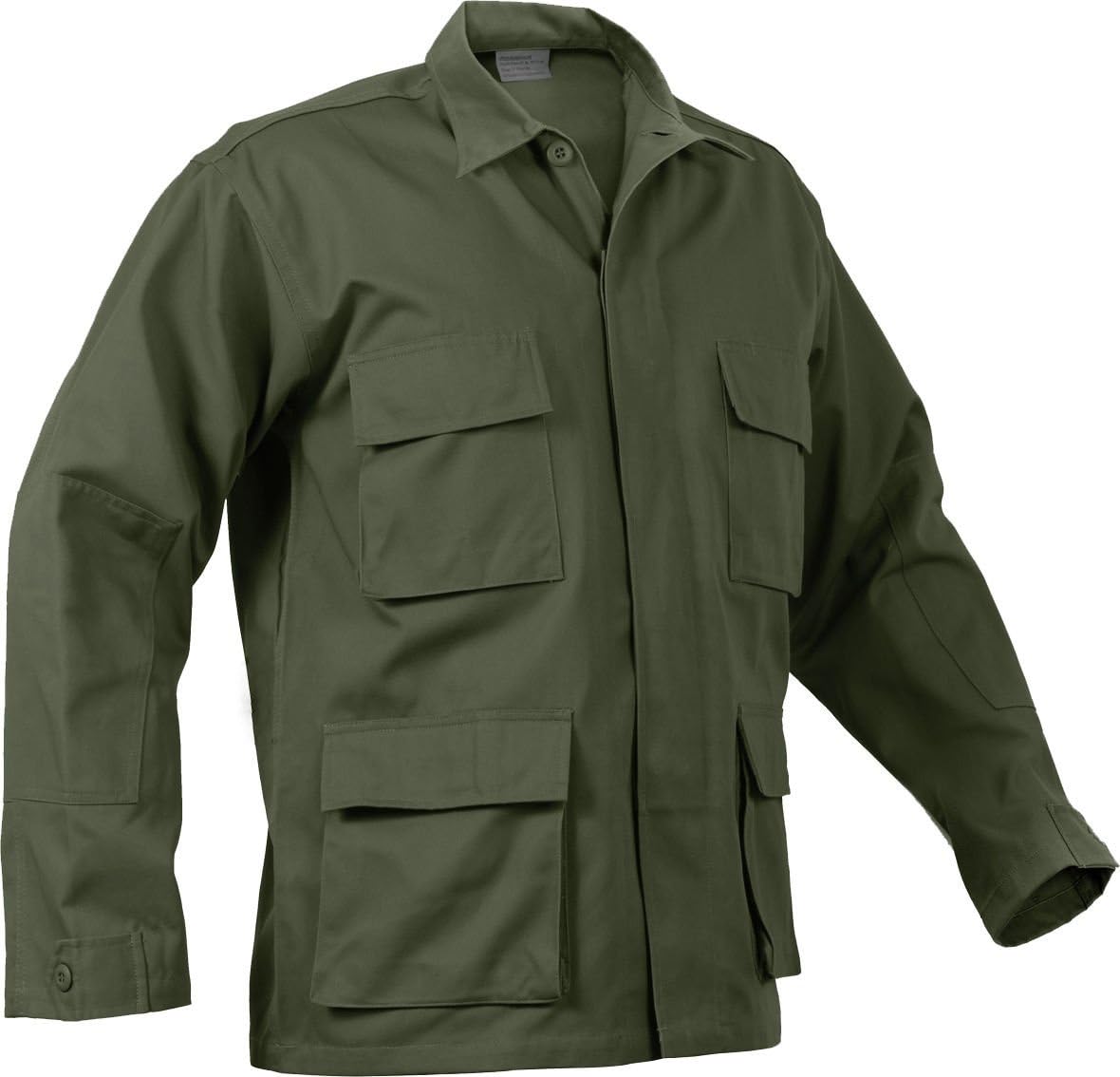 Military Men's 100% Cotton Rip Stop BDU Shirt, Made in USA