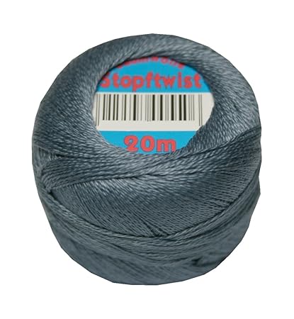 Alze Stopftwist Stopfgarn Baumwolle 8-Fach mercerisiert 20 m grau (0867)